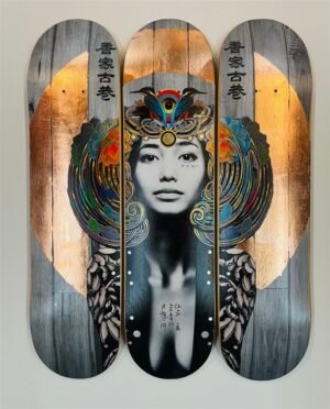 Sphinx Parralax - Skate Deck Trio by Gareth Tristan Evans